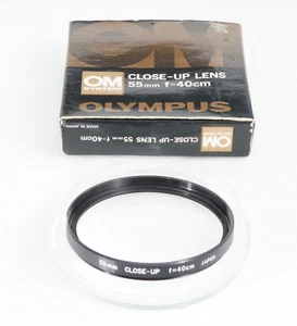-[MINT] OLYMPUS OM SYSTEM CLOSE-UP LENS 55MM F=40CM FOR MACRO PHOTOGRAPHY - Picture 1 of 4