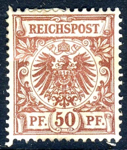 GERMANY Kaiser Wilhelm II 1890 50 Pf. Brown SG 51b MINT - Picture 1 of 2