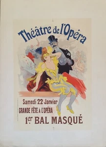 “THÉÂTRE DE L’OPERA” Bal Masqué. JULES CHÉRET, c1898,"Les Maîtres de l' Affiche" - Picture 1 of 1