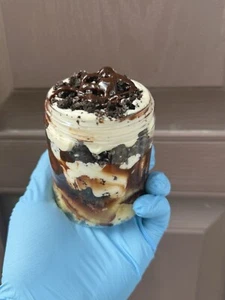3 Pack Fudge Oreo Cheesecake Cake Jars| Pudding, Cake, Cheesecake Filling, - Picture 1 of 2
