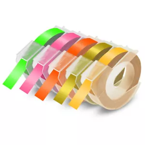 5x 3D Mehrfarbig Etikettenband für Dymo Prägeband 9mm zu Dymo Omega Prägegerät - Bild 1 von 7