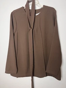 Linea by Louis Dell'Olio braune Tunika Top Bluse Karriere Damengröße Large gebraucht, in einwandfreiem Zustand - Bild 1 von 7