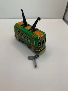 Tin Toy Tramway Retro Clockwork Tram Windup - Picture 1 of 6