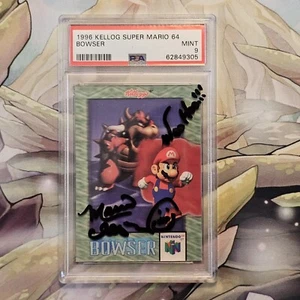 Mario Bowser PSA 9 1996 Kellog Super Mario 64 Charles Martinet Signed On Case  - Bild 1 von 2
