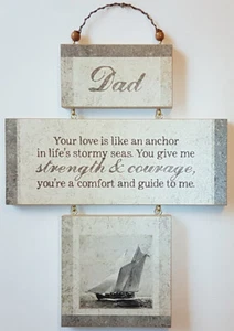 Placa colgante cruz inspiradora grande "PAPÁ" - Ideal regalo día del padre - G6918 - Imagen 1 de 1