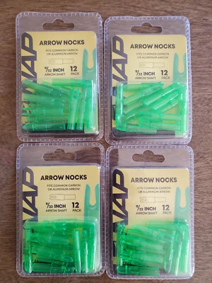 *NEW* NAP Archery Products Replacement Arrow Nocks 4 Packs Of 12  9/32" 36 Total - Image 1 of 4
