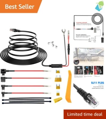 Radar Detector Hardwire Kit with 13FT Cable - Quick Connection & Easy Install - Image 1 of 4