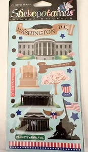 Stickopotamus Washington DC Monuments Binder Stickers - Picture 1 of 2
