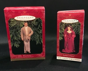 Gone With The Wind Hallmark Keepsake Rhett Butler & Scarlet O'Hara 1997 &1999 - Picture 1 of 6