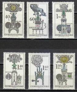 Czechoslovakia 1970 MNH Mi 1952-1957 Sc 1698-1703 Great Architecture ** - Picture 1 of 2