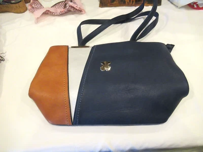 Cartera de cuero Tous azul, plata y marrón Foto 1 de 4