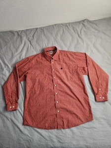 Cinch Paisley Button Up Shirt Mens Size Large Red Western Cowboy Colorful Rodeo - Picture 1 of 8