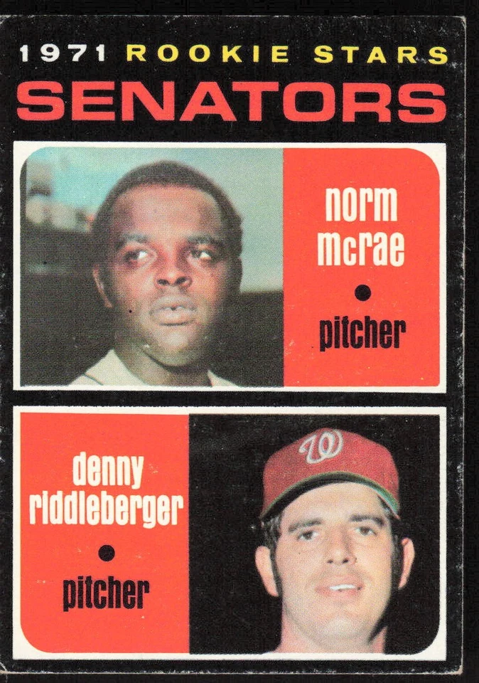 1971 Topps #93 Senators 1971 Rookie Stars (Norm McRae) (JB4) - Image 1 of 2