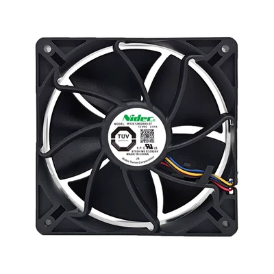 Ventilador de refrigeración Nidec W12E12BGBA5-07 DC12V 2.61A 12038 12 CM 4 hilos FedEx/DHL ENVÍO Foto 1 de 4