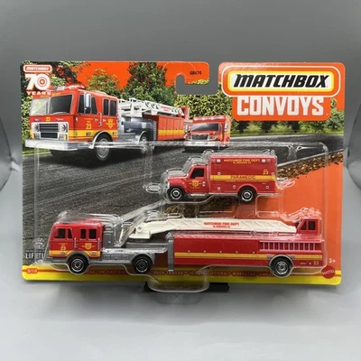 Matchbox CONVOYS International Workstar Ambulance MBX Mega Ton Firetruck  - Image 1 of 4