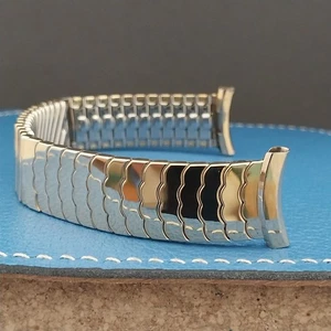 19mm 18mm 16mm 1958 10k Gelbgold Filled Speidel Riptide Vintage Uhrenarmband - Bild 1 von 6