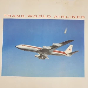 Vintage Trans World Airlines Poster ART TWA Starstream 22x17" - Bild 1 von 5
