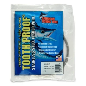 Alambre de pesca americano a prueba de dientes de acero inoxidable alambre líder de un solo hilo,... - Imagen 1 de 7