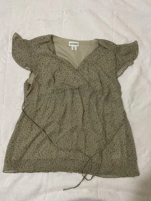 Motherhood Maternity Floral Print Short Sleeve Top Womens Size Large L - Image 1 of 4