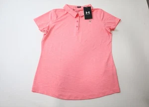 Under Armour Golf Solid Polo Girls Size Large Deep Pink 965E New 01303061 - Picture 1 of 5