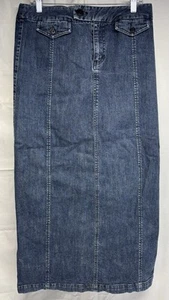 Falda vaquera Eddie Bauer para mujer 12 azules elástica bolsillos sulit denim - Imagen 1 de 6