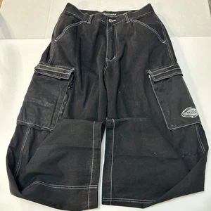 Y2K Vintage MAC GEAR 34 x 32 Men's Cargo Rave Skater Goth Emo Baggy Wide Pants - Picture 1 of 24
