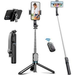 Wireless Selfie Stick Tripod 42" w/ Bluetooth Remote for iPhone Samsung Huawei V - Photo 1 sur 8