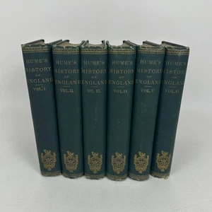 Humes History of England 6 Vol Set Historical Philosophy Academic Reference 1872 - Foto 1 di 10