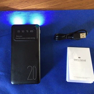 Power Bank 20000mAh Portable LED USB External Battery for iPhone Samsung black - Zdjęcie 1 z 7