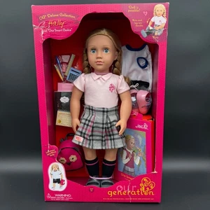 Our Generation Hally Storybook & Accessories 18" Posable School Doll READ - Picture 1 of 8