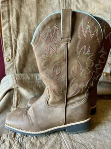 SheSole stivali donna punta quadrata moda western cowgirl metà polpaccio taglia 40 (9-9,5) - Foto 1 di 11