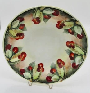 Antike Schlesien handbemalte Schale mit KIRSCHEN Künstler signiert - Bild 1 von 6