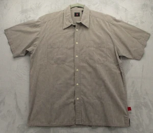 Levi's Hemd mit Knopfleiste Herren Large braun weiß geometrisches Muster 100% Baumwolle - Bild 1 von 14