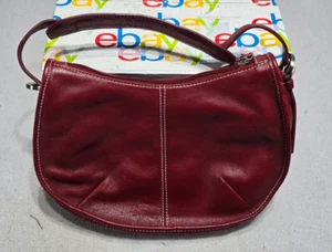 Vintage Wilsons Leather Pelle Studio Red Leather Hobo Shoulder Bag Y2K - Picture 1 of 14