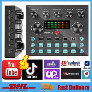 V8S Soundkarte Bluetooth Audio Mixer DSP Intelligente Rauschunterdrückung USB - Bild 1 von 13