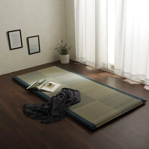 IKEHIKO Tatami Mattress Japanese rush grass Blue Twin Foldable Bed Futon New - Bild 1 von 6