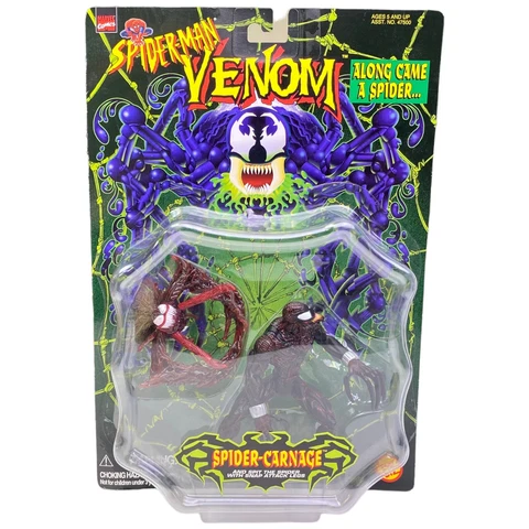 New 1997 ToyBiz Spider-Man Venom Spider-Carnage Action Figure Sealed Cover