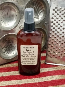 4 oz Vapor Rub Type Room Spray, Sinus Helper, Linen Spray Air Freshener - Picture 1 of 1