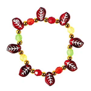 Fall/Autumn Jewelry Beading DIY Craft Kit - Beaded Leaf Bracelet (Ages 8+) - Picture 1 of 1