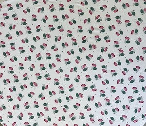 Tommy Hilfiger ZWILLINGSSPANNBETTLAKEN 100% Baumwolle Kirschen Logo rosa weiß gebraucht - Bild 1 von 6