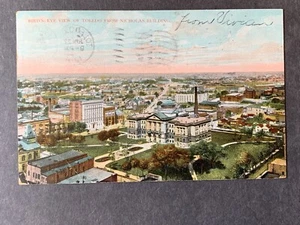Bird's Eye View Of Toledo From NicholasBldg Toledo OH Litho Postcard H2154082226 - Picture 1 of 4
