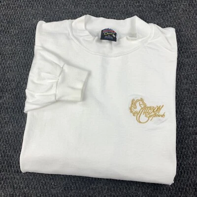 Vintage 90s Surf Mock Neck T Shirt L Allison Surfboards Golden Seahorse Logo (D) - Image 1 of 4