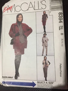 McCall's Vintage Pattern 8394 Uncut 1996 Size B (8,10,12) Jacket Pant Vest Skirt - Picture 1 of 2