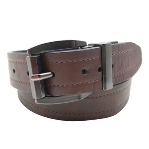 Cinturón de cuero reversible para hombre negro y marrón hecho por el hombre talla 34 - Imagen 1 de 14