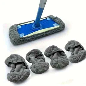 4pcs, Reusable Mop Pads 4-Pack Washable Flat Mop Cloth For Wet & Dry Cleaning* - Picture 1 of 6