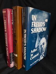 Psychology 3-Book Lot Sigmund Freud Shadow Dreams Father Technique Adler HC RARE