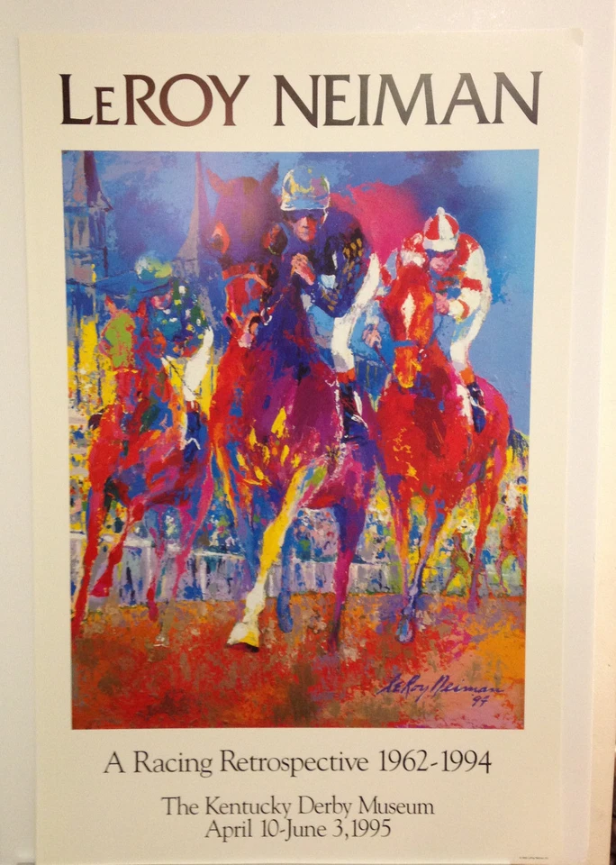 LEROY NEIMAN - Kentucky Derby ORIGINAL 1995 POSTER Plate Signed Art Print - Image 1 of 3