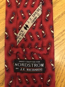 JZ Richards Seidenkrawatte, Double Black Edition rot blau & gelb geometrisch - Bild 1 von 4