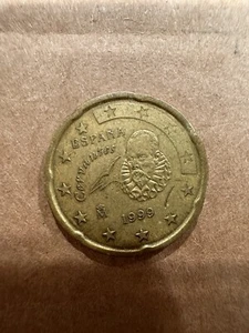 1999 Euro 20 Cents Spain Cervantes - Picture 1 of 2
