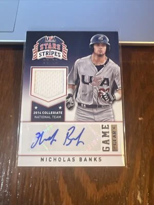 Nicholas Banks 2015 Panini USA Stars and Stripes Rookie Auto Jersey #77 /99 A&M - Image 1 of 3
